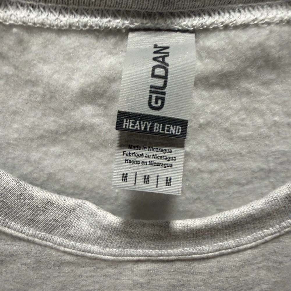 Gildan Gray Crewneck Sweatshirt with Red and Gold Kansas City Chiefs Logo - Picture 2 of 3
